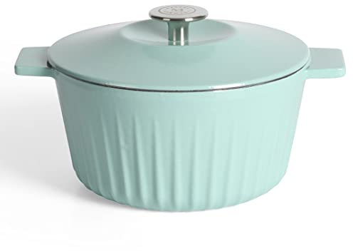 Martha Stewart Eastholm Dutch Oven aus emailliertem Gusseisen, 3 Liter, Martha Blue