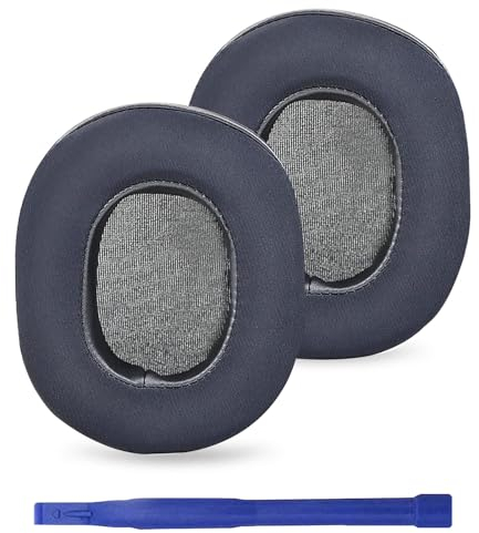Adhiper Almohadillas de repuesto compatibles con auriculares Audio-Technica ATH M50X / M40X / M30X Steelseries Arctis 5/7/9/Pro Cloud 2/Flight/Stinger Stealth 420X/500 Sony MDR-7506/V6/V7 (negro/gel)