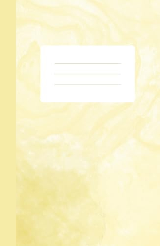 Lined Notebook Yellow (Pastel): Water color design on a hardcover, 144 Pages, Medium, 5.5 inches x 8.5 inches - 90 GSM Thick Paper