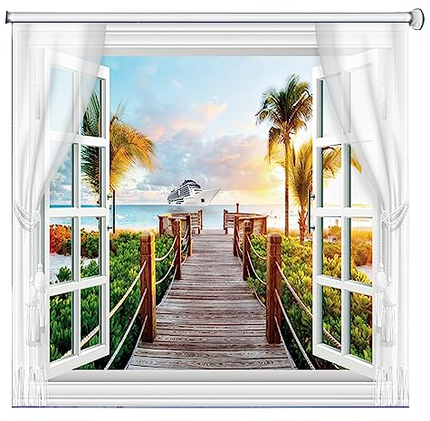 GTPBAO Rollos 100% Verdunkelnde Mini-Jalousien mit Bedrucktem Bild, Fensterrollos für Küche, Hotel, Schlafzimmer, Bad, Wärmeisolierter Stoff (Size : 120x150cm/47.2x59in)