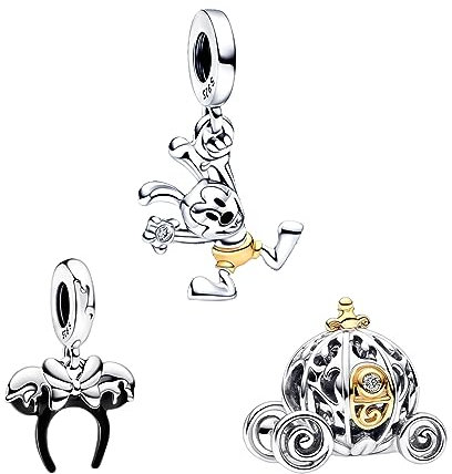 Doyafer 925 sterling silver Charm suit Mitch zucca ciondolo Pearl Lady Charm braccialetto collana regalo di compleanno 3/confezione