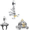 Doyafer 925 sterling silver Charm suit Mitch zucca ciondolo Pearl Lady Charm braccialetto collana regalo di compleanno 3/confezione