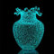 Radefasun Wave Mouth Vases Luminous Handmade Glass Flower Vase Desktop Ornaments Propagation Station Plant Holder for Home Wedding Decor (Wave)