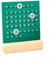 Tischkalender, Holz-Ring, Schreibtischkalender Kalender, Monats- und Datumsanzeige, Aufzeichnung für Heimbüro-Dekoration (grün)