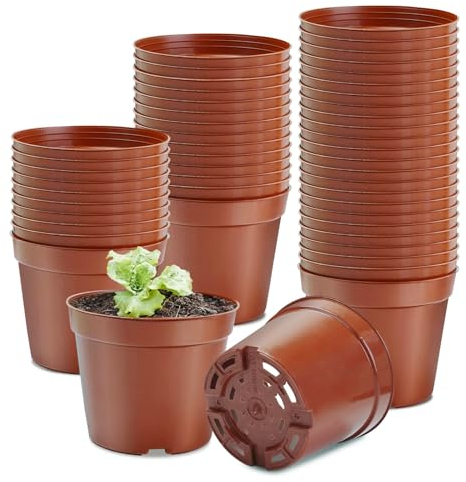 Jordbrux 6.7cm 10pcs Nursery Pots for Seedlings - Plastic Seedling Pot/Seed Starting Pot/Flower Pots/Germination Pots for Seedling, Cuttings, Transplanting