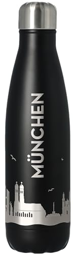Goodtimes Trinkflasche München Skyline 500ml (Schwarz)