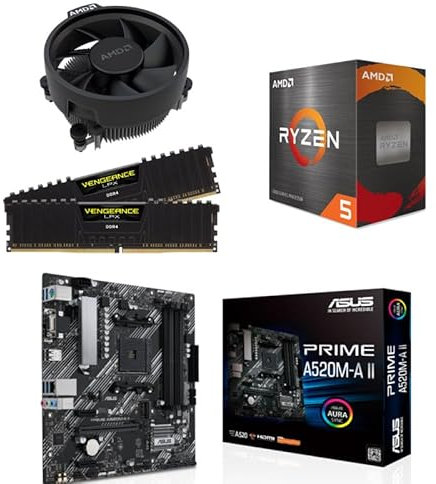 Infomax | Kit Upgrade PC - Ryzen 5 5500 - A520M - 16 Go 3600 MHz, assemblée et testé