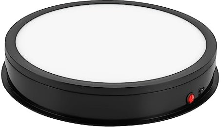 Drehständer Elektrisch Drehteller Turntable LED 360-Grad-Drehung für Fotografie Live-Video Schmuck-Display Tragfähigkeit 50kg geräuscharm energiesparend für Ausstellungen und Sammlungen