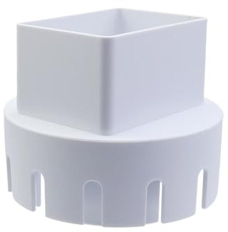 Pastlla Adattatore per grondaia per tubo di scarico, estensioni per pluviale, adatto per grondaie quadrate da 5,1 x 7,6 cm per tubo di scarico, tubo di scarico rotondo in PVC da 7,6 cm o 10,2 cm o