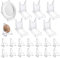 Lymshine Clear Plastic Display Stand , 30 Pcs Adjustable Acrylic Plate Stand,Easel for Plates, Cards, Books, Photos Picture Frame