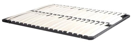 Vente-unique - Sommier Cadre à Lattes 180 x 200 cm - 2x19 Lattes - sans Pieds - Noir - Kalista de YSMÉE