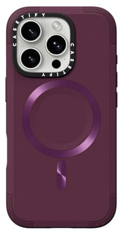 CASETiFY Force Schutzhülle für iPhone 16 Pro, dünn, 2 m, 3 x Fallschutz in Militärqualität, kompatibel mit Magsafe, Mulberry