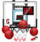 Basketballkorb-Set mit Ball und Pumpe zum Aufhängen über dem Haus, Mini-Basketballkorb über der Tür, Anti-Schlag-Rückwand und Stummschaltung, Türraum-Basketballspielzeug, Geschenk für 5–12 alte Jungen