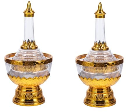 PRETYZOOM 2 Sätze Tropfflasche Mit Wasserversorgungsbecher Buddhistische Opferschale Verschleißfester Heiliger Kelch Heiliger Tischkelch Weihwasser Sprinkler Desktop-buddhismus-cup Plastik