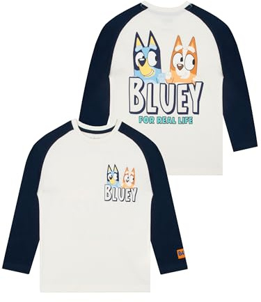 Bluey Tshirt | Bingo Boys Long Sleeve T Shirt | Boys’ T-Shirts | Soft Cotton Kids T Shirts | Ages 18 Months to 8 Years