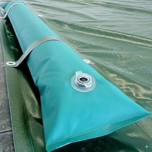 ZEFIRO 5 Tubolari Perimetrali Rinforzati in PVC Verde per Telo di Copertura Invernale per Piscina - Lunghezza MT. 3 da 600 Gr/Mq - 0,96 mm Spessore - Alta Qualità - NOVITA' - MADE IN ITALY