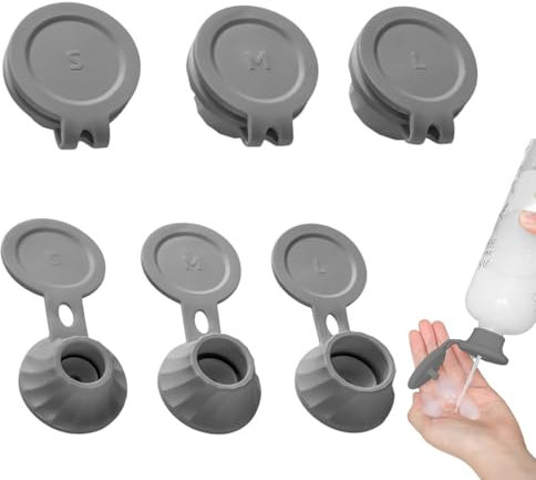 Upside Down Bottle Dispenser Cap - Leak-Proof Inverted Cap Bottle Emptying Lid | Shower Gel Bottle Cap Cover Bottle Lid Replacement with 3 Sizes for Shampoo Condiments