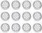 Pack of 10 70 mm Tinplate Mason Jar Covers, Hollowed Cover Cap Bag Zip Lock (Silver, One Size)
