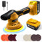 Darkboom Cordless Buffer Polisher 6 inch with 2Pcs 20V 2.0Ah Rechargeable Batteries -Compatible with Dewalt,and 1 Adapter Charger, 6 variable speed 5500RPM cordless sander, for Car Detailing/Polishing