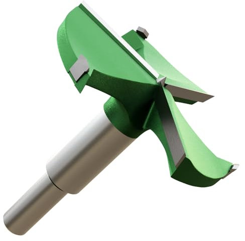 CSOOM Broca Forstner de 65 mm para madera, broca para madera con vástago redondo, broca Forstner para maderas, tableros de partículas, tableros de fibra