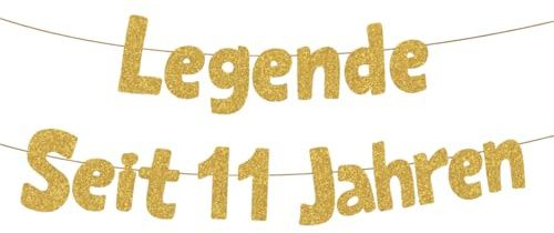 HUKUMA Legende Seit 11 Jahren,11 Geburtstag Junge Mädchen,Lustige Banner 11 Geburtstag,Geburtstagsdeko 11 Jahre Junge
