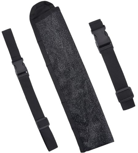 CREATCABIN Rave Fan Holder Bag Rave Fan Holster Hand Fan Folding Hand Pouch Fordable Sleeves with Waist Belt for EDM Music Festival Club Line Dancing Thigh Party Circuit 3x13 Inch Black Biing