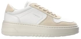 Copenhagen CPH77/LEM White/Cream In weiß-creme.Niedrige Sneaker aus einem Leder-MixMassive SilhouetteFarbkontrastelemente mit gestickten Details und perforierten Mustern.S Logo, White Cream, 36 EU