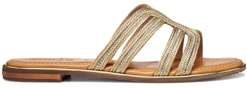 Geox Damen D Sozy Plus A Flat Sandal, DK Gold, 36 EU