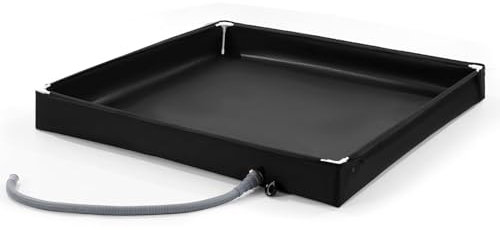 Manhegari Base de ducha plegable para camping gran plato de ducha portátil con drenaje bandeja de ducha impermeable para camping en la naturaleza eliminación temporal limpieza de mascotas