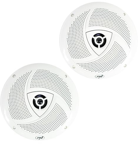 PNI Juego de 2 Altavoces coaxiales para Barcos BTA650, 120 W, 16,5 cm