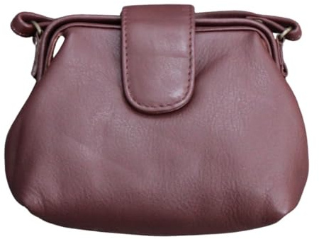 Luigi Damen Women’s Leather Cross Body Umhängetasche, Cognac