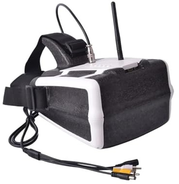 FPV-Brille, kompatibel for Drohnenrennen, 7-Zoll-HD-Display, 5,8G, 40-Kanal-Empfänger, HDMI-Monitor zur Kopfmontage, Luftaufnahmen