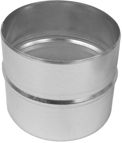 Repa Market Connecteur pour tuyau de ventilation 100 mm – En acier galvanisé rond pour tuyau d'aération, climatisation, adaptateur de tuyau d'évacuation d'air – Raccord intérieur, extérieur, tuyau à