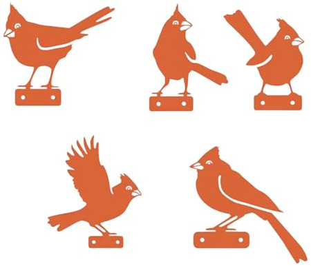 Gacqpli Vogel Garten Dekoration,Eisen Außendekorationen,Rustikale Vogelstäbe Gartendekoration - Für Zaun Pflanzkübel AST Landschaft Rasen Terrasse Geburtstag Weihnachten Party