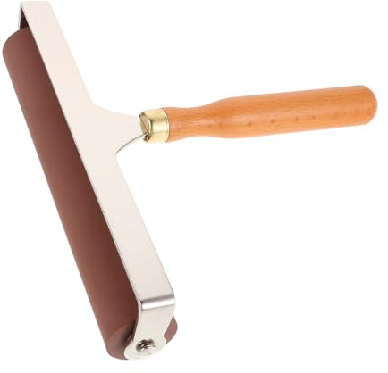 GARVALON Rodillo de Goma para Grabado 20 CM Rodillo de Tinta para Impresión y Manualidades Herramienta Resistente para Papel Tela y Vinilo Antideslizantes para Sellos y Pintura