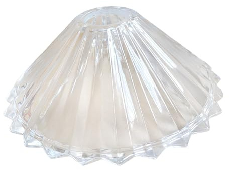 CYDZSRA Exquisite Glass Lampshade Vintage Embossed Floral Clear Lampshade Living Room Bar Decorative Lighting Glass Living Room Bar Decorative Lamp Ceiling Fan Globes Replacement Transparent