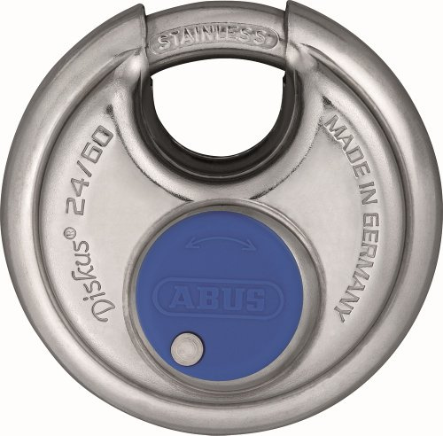 ABUS 24IB/60 Diskus Storage Padlock with 2 Keys for Outdoor, Storage, Marine, 2.36in (60mm) Wide (Keyed Alike, 1)