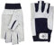 BluePort Erwachsene (Unisex) Segelhandschuhe aus Leder-5 Finger frei XXL, weiß