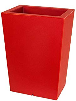 Teraplast Schio - Caja de 50 cm de Alto, plástico, 100%, Color Rojo Cardinal, 50 cm