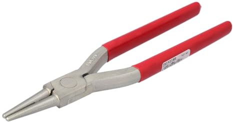 STUBAI Spengler-Rundzange Nirolook 240 mm eingelegt | rostfrei | PVC-Griffe | geschmiedete Edelstahlzange mit Zahnung | korrosionsbeständig | Made in Austria