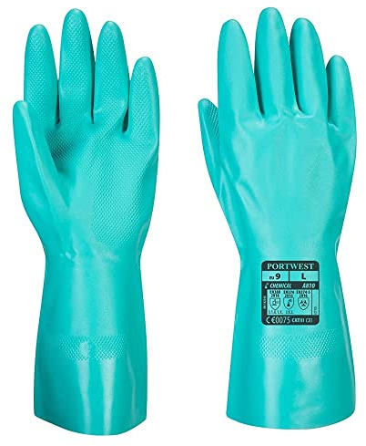 Portwest Gant Nitrosafe chimique, Couleur: Vert, Taille: S, A810GNRS
