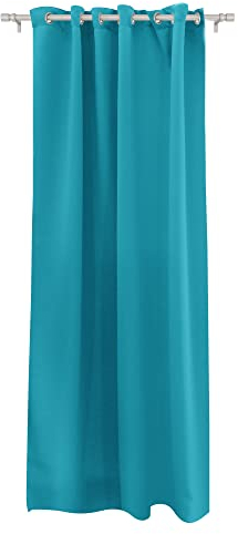 Victoria M. Aurora Verdunkelungsvorhang Blickdicht, Thermovorhang, Ösenvorhang, Schallschutz Vorhang 140 x 245cm, Hellblau