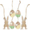 Robelli Holz Ostern Kaninchen & Eier Wandbehang Mütze Dekorationen
