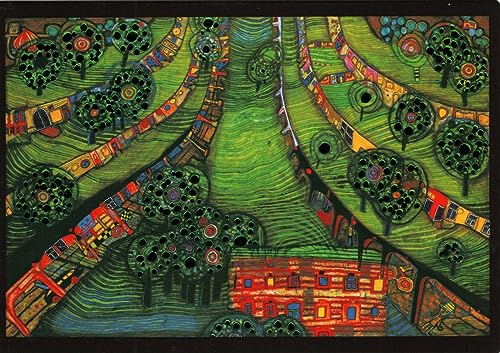 Wörner Verlag Kunstkarte Hundertwasser Grüne Stadt