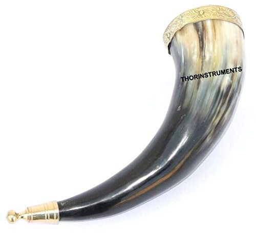 Messing verziert Viking Horn Bier trinken, Tasse