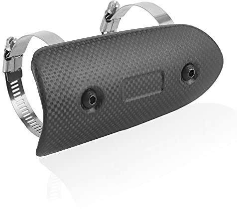 KIMISS Auspuff-Hitzeschild aus Kohlefaser 40-65mm Universal Motorrad Auspuffabdeckung Carbon Fiber Auspuff Mittelrohr Hitzeschild Schutzabdeckung Schutz