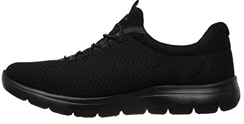 Skechers Summits Lite, Zapatillas Mujer, Black Mesh Black Trim, 37.5 EU