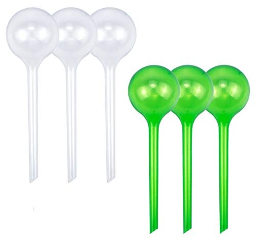 Disino 6 Piezas Globos de Riego, Bombillas Auto Riego para Plantas, Equipos de Riego Automático para Jardín