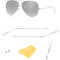 HiCycle2 bügel für Ray-Ban Aviator RB3025 Sonnenbrillen-set, (Silber) Bügelarme + (klar) Bügelspitzen, One size