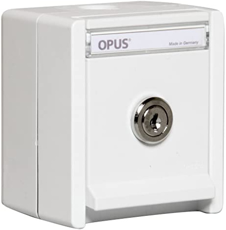 OPUS® RESIST Schutzkontakt-Steckdose 1-fach mit Schloss Ausführung Schließung10, Farbe reinweiß